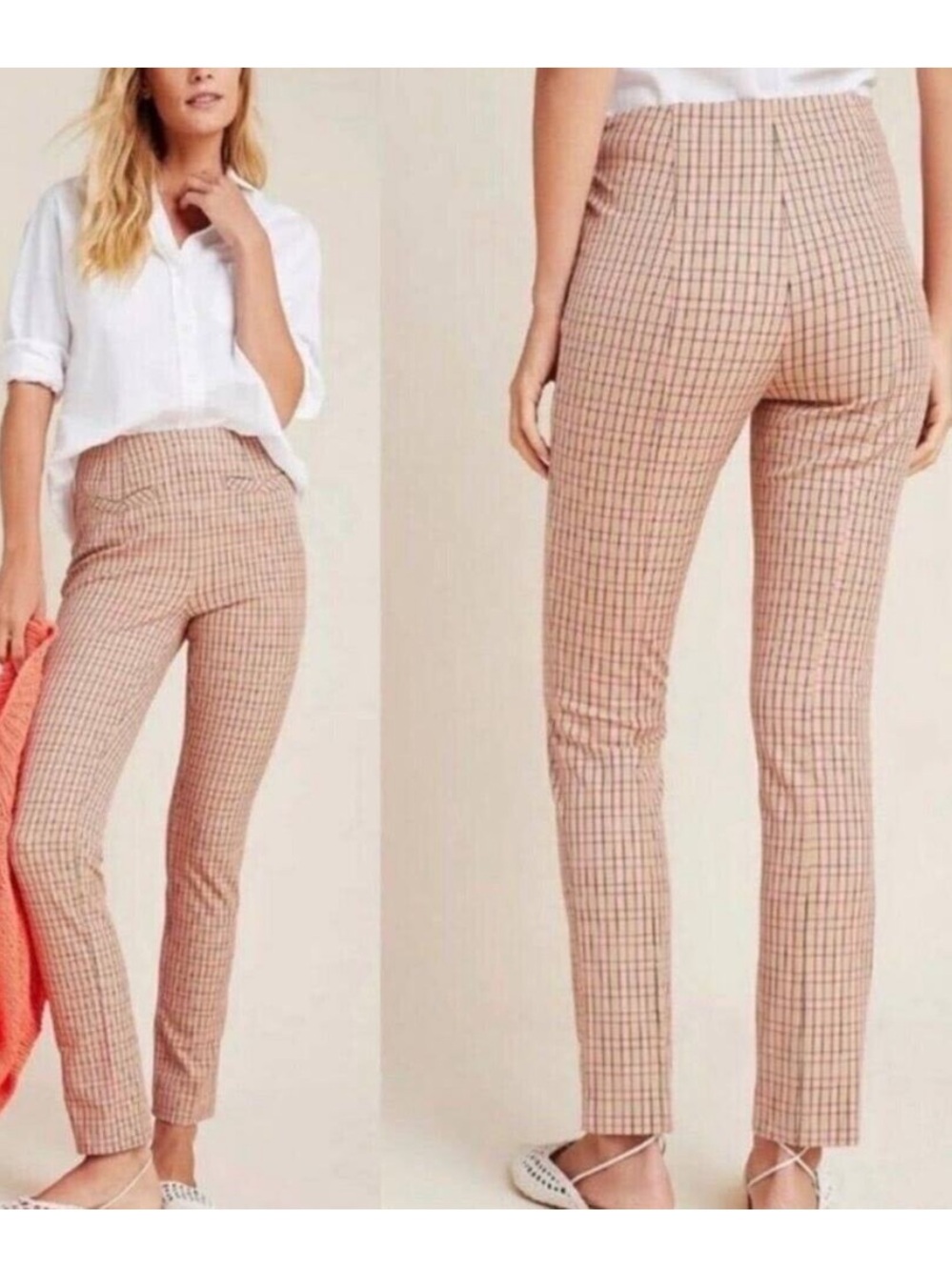 Anthropologie The Essential Slim Bundle of Two Straight-Leg Stretch Pants Sz 4